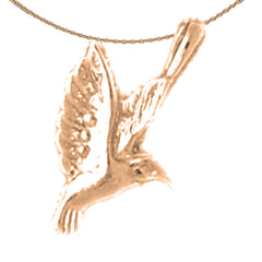 14K or 18K Gold Hummingbird Pendant