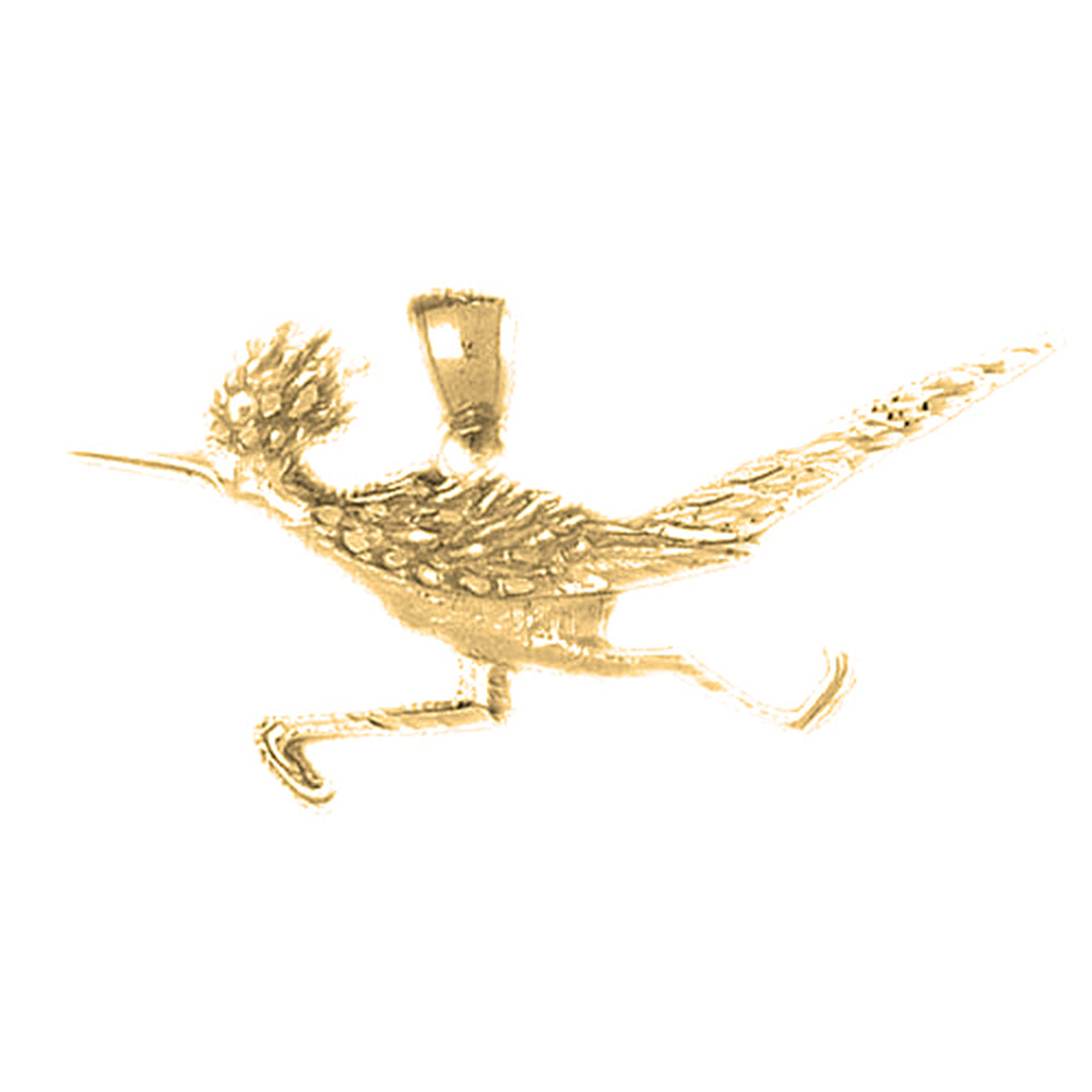 10K, 14K or 18K Gold Roadrunner Pendant