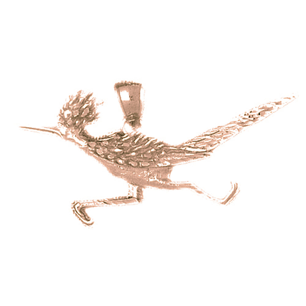 10K, 14K or 18K Gold Roadrunner Pendant