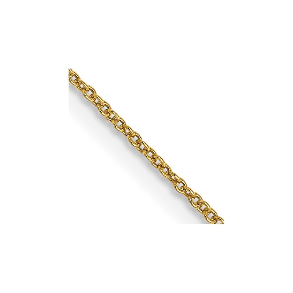 14K Yellow Gold .8mm Round Cable Chain