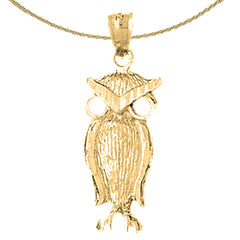 14K or 18K Gold Owl Pendant