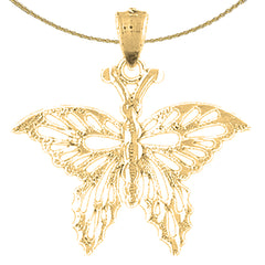 14K or 18K Gold Butterflies Pendant