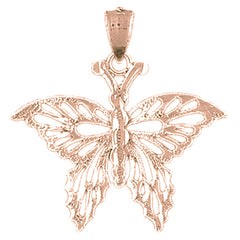 14K or 18K Gold Butterflies Pendant