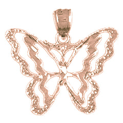 14K or 18K Gold Butterflies Pendant