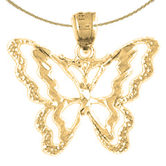 14K or 18K Gold Butterflies Pendant