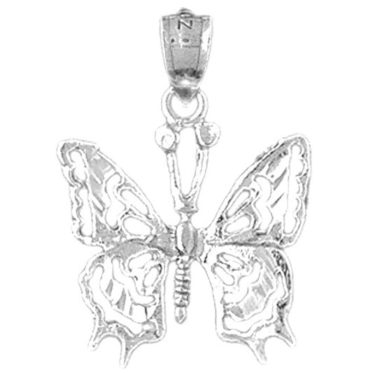 14K or 18K Gold Butterflies Pendant