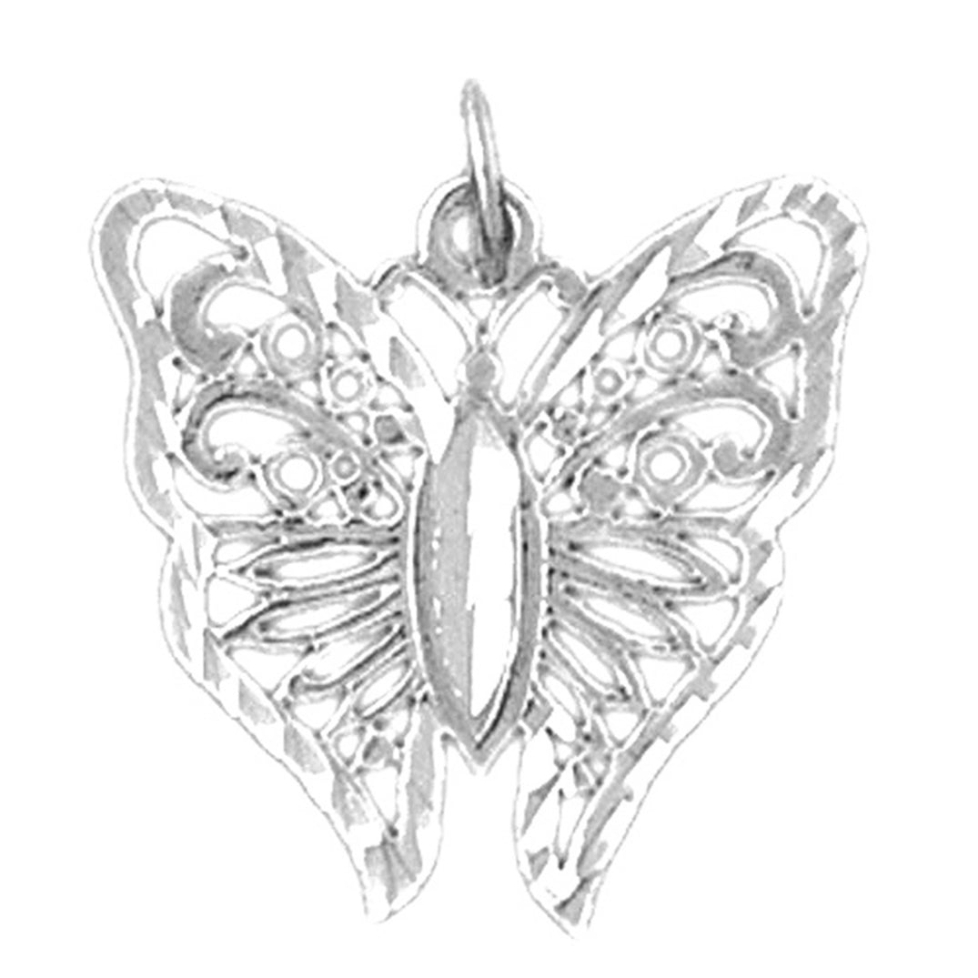 14K or 18K Gold Butterflies Pendant