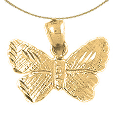 14K or 18K Gold Butterflies Pendant