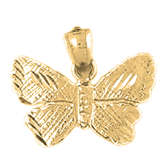 14K or 18K Gold Butterflies Pendant