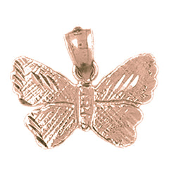 14K or 18K Gold Butterflies Pendant