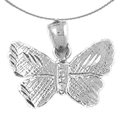 14K or 18K Gold Butterflies Pendant