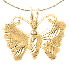 14K or 18K Gold Butterflies Pendant