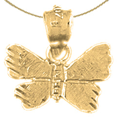 14K or 18K Gold Butterflies Pendant