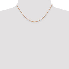 14K Rose Gold 1mm Spiga (Wheat) Chain