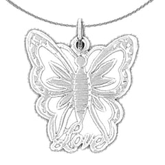 14K or 18K Gold Butterflies Pendant