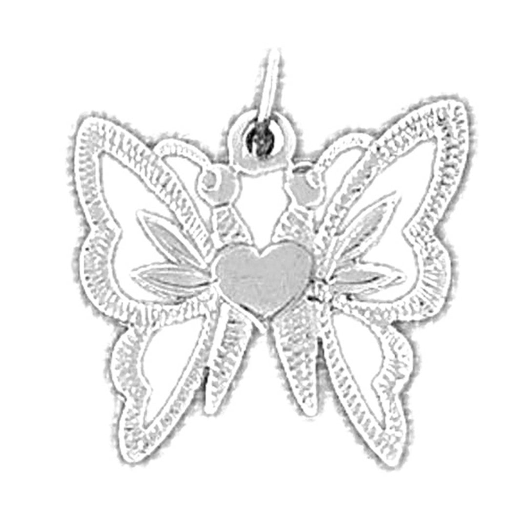 14K or 18K Gold Butterflies Pendant