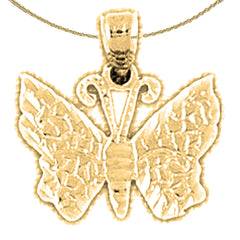 14K or 18K Gold Butterflies Pendant