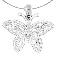 14K or 18K Gold Butterflies Pendant