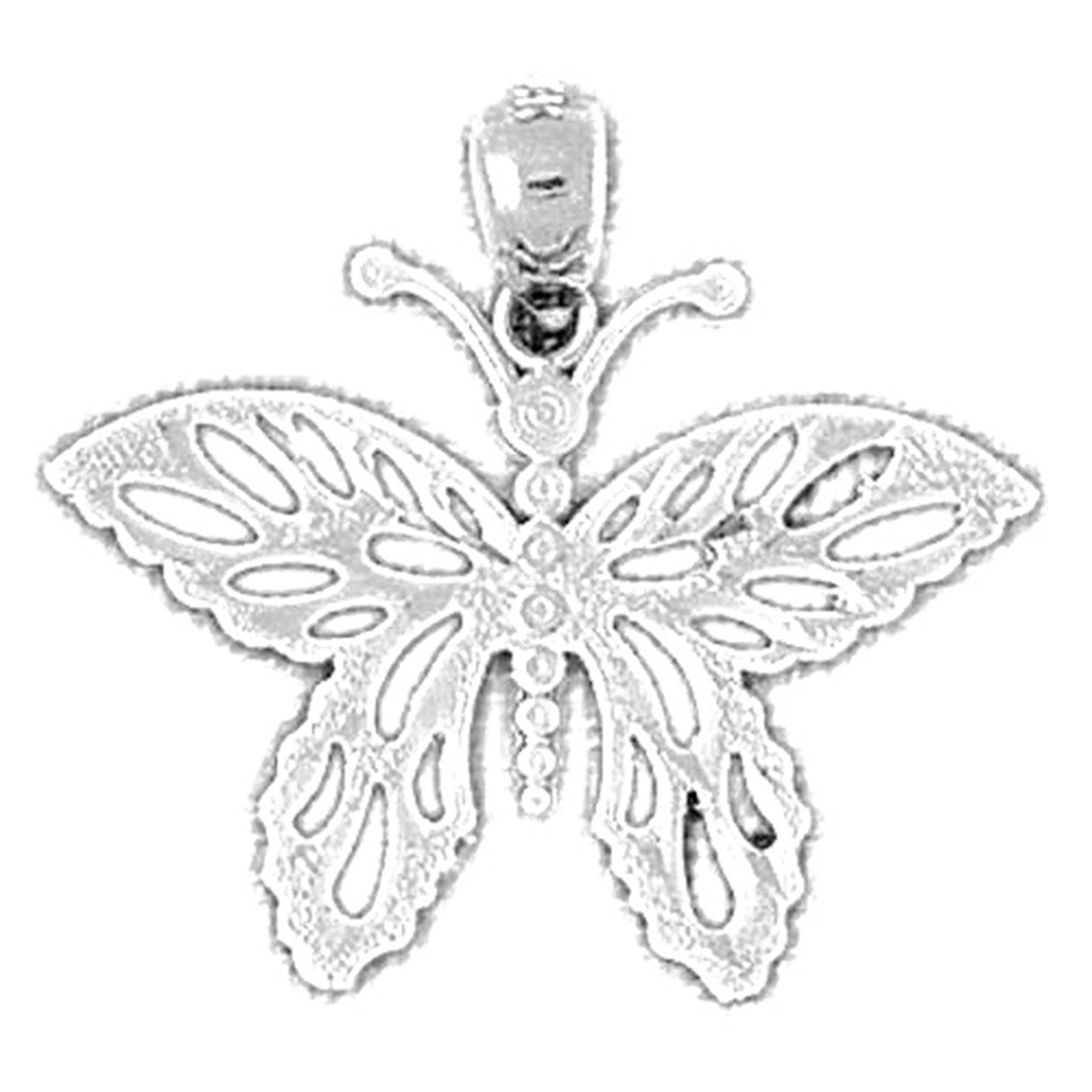 14K or 18K Gold Butterflies Pendant