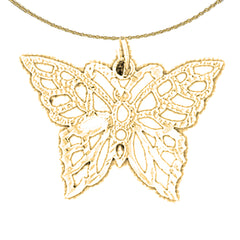 14K or 18K Gold Butterflies Pendant