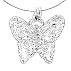 14K or 18K Gold Butterflies Pendant