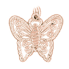 14K or 18K Gold Butterflies Pendant