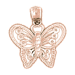 14K or 18K Gold Butterflies Pendant