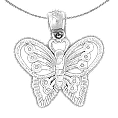 14K or 18K Gold Butterflies Pendant