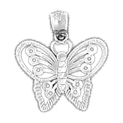 14K or 18K Gold Butterflies Pendant