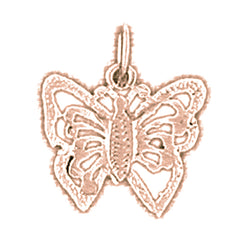 14K or 18K Gold Butterflies Pendant