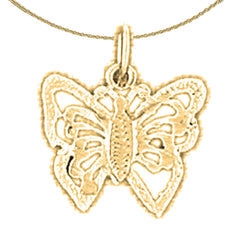 14K or 18K Gold Butterflies Pendant