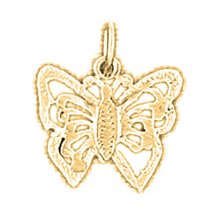 14K or 18K Gold Butterflies Pendant