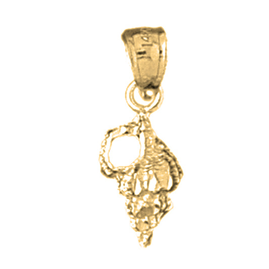 14K or 18K Gold Conch Shell Pendant