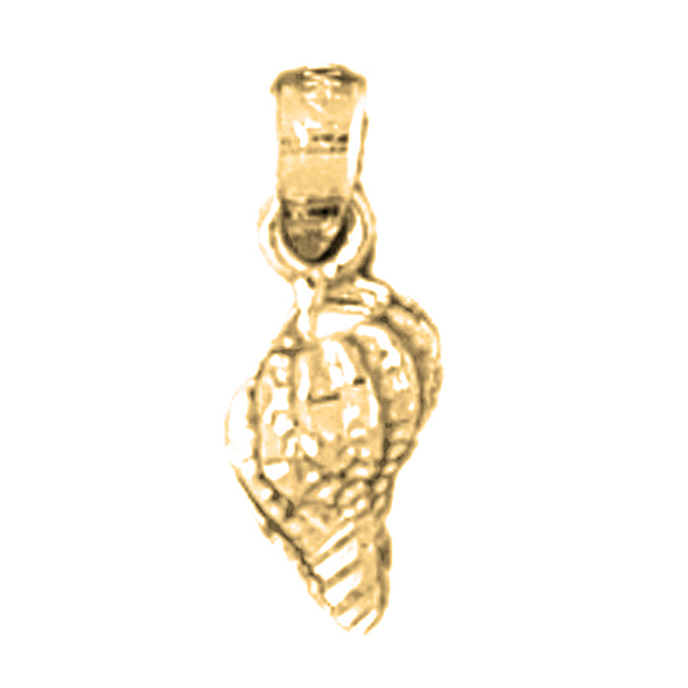 14K or 18K Gold Conch Shell Pendant