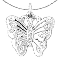 14K or 18K Gold Butterflies Pendant