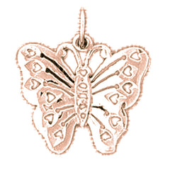 14K or 18K Gold Butterflies Pendant