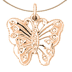 14K or 18K Gold Butterflies Pendant