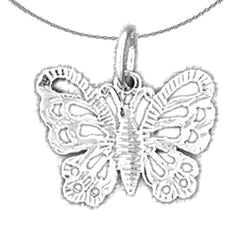 14K or 18K Gold Butterflies Pendant