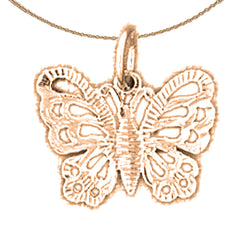 Colgante de Mariposas en Oro de 14K o 18K