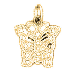 14K or 18K Gold Butterflies Pendant