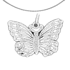 14K or 18K Gold Butterflies Pendant