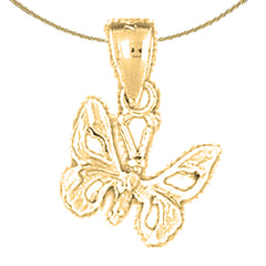 14K or 18K Gold Butterflies Pendant