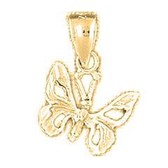 14K or 18K Gold Butterflies Pendant