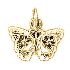 14K or 18K Gold Butterflies Pendant