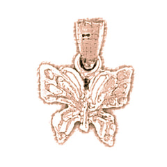 14K or 18K Gold Butterflies Pendant