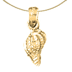 14K or 18K Gold Conch Shell Pendant