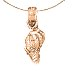 14K or 18K Gold Conch Shell Pendant