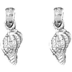 Sterling Silver 15mm Conch Shell Earrings