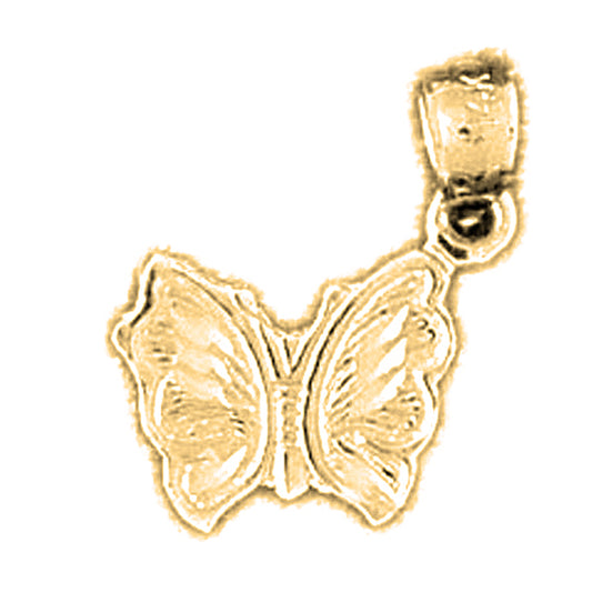 14K or 18K Gold Butterflies Pendant