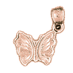 14K or 18K Gold Butterflies Pendant